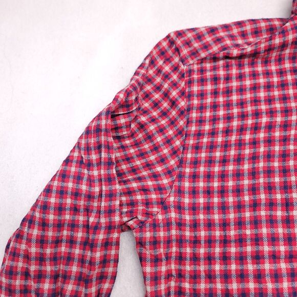 Saddlebred Tartan Flannel Long Sleeve Button Up Shirt Mens Size Medium M Red - Picture 4 of 10